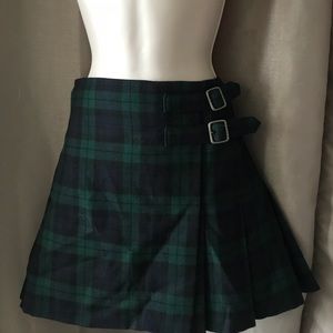 Vintage grunge plaid skirt